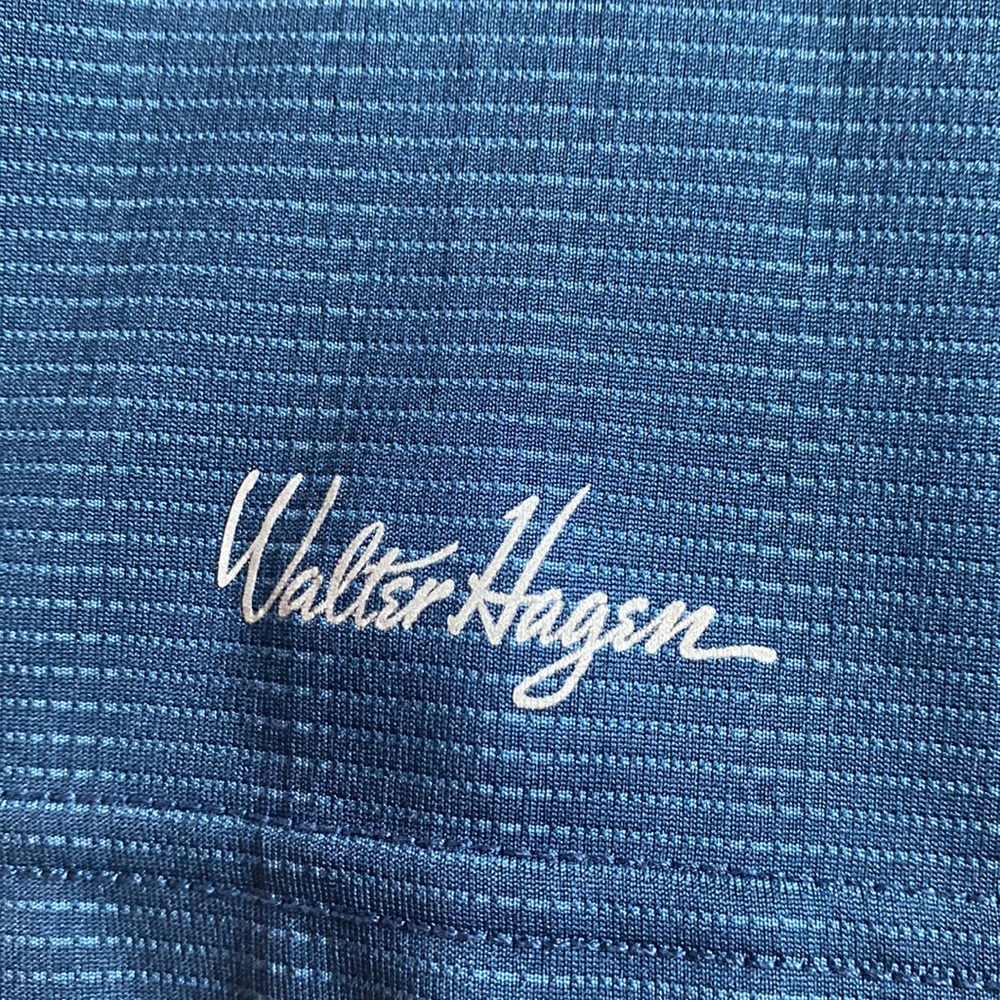 Blue Striped Casual Athletic Polo M - Picture 5 of 8